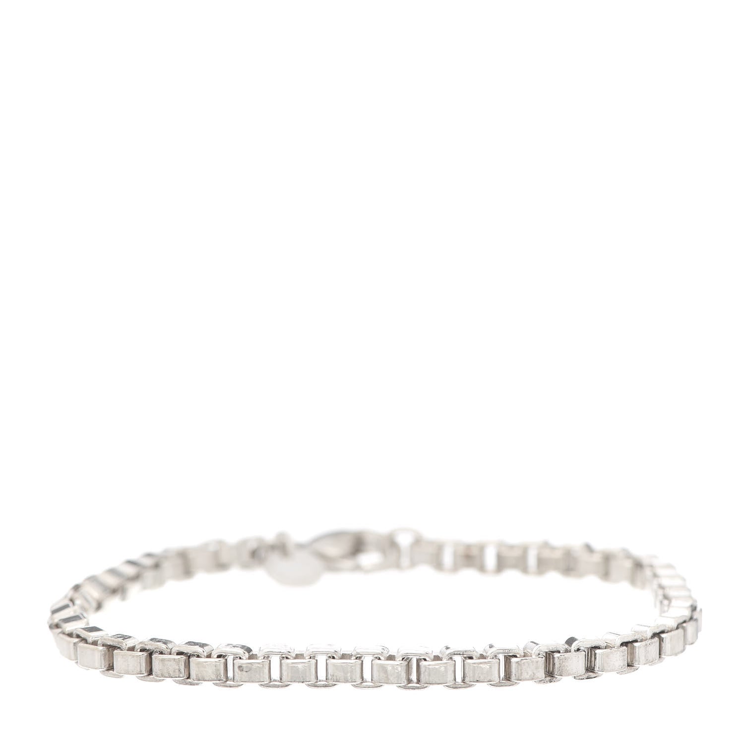 Tiffany Sterling Silver 4mm Venetian Link Bracelet 1 of 7