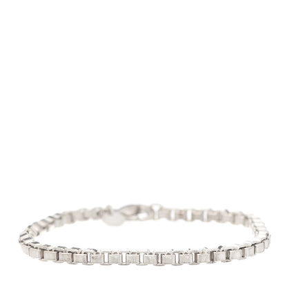 Tiffany Sterling Silver 4mm Venetian Link Bracelet 1 of 7