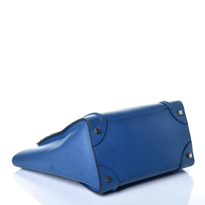Celine Smooth Calfskin Mini Luggage Electric Blue 4 of 9