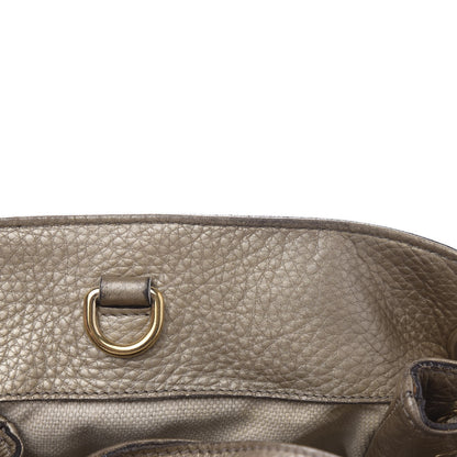 Gucci Metallic Pebbled Calfskin Medium Soho Chain Shoulder Bag Golden Beige 8 of 16