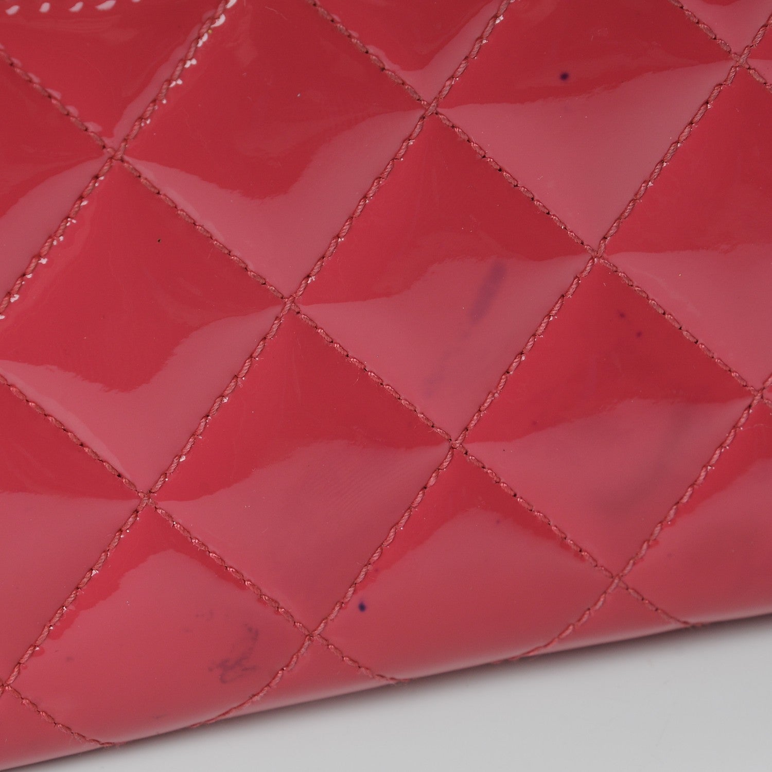 Chanel Patent Quilted Small Zip Around Wallet Pink 11 of 12