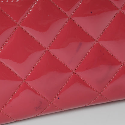 Chanel Patent Quilted Small Zip Around Wallet Pink 11 of 12