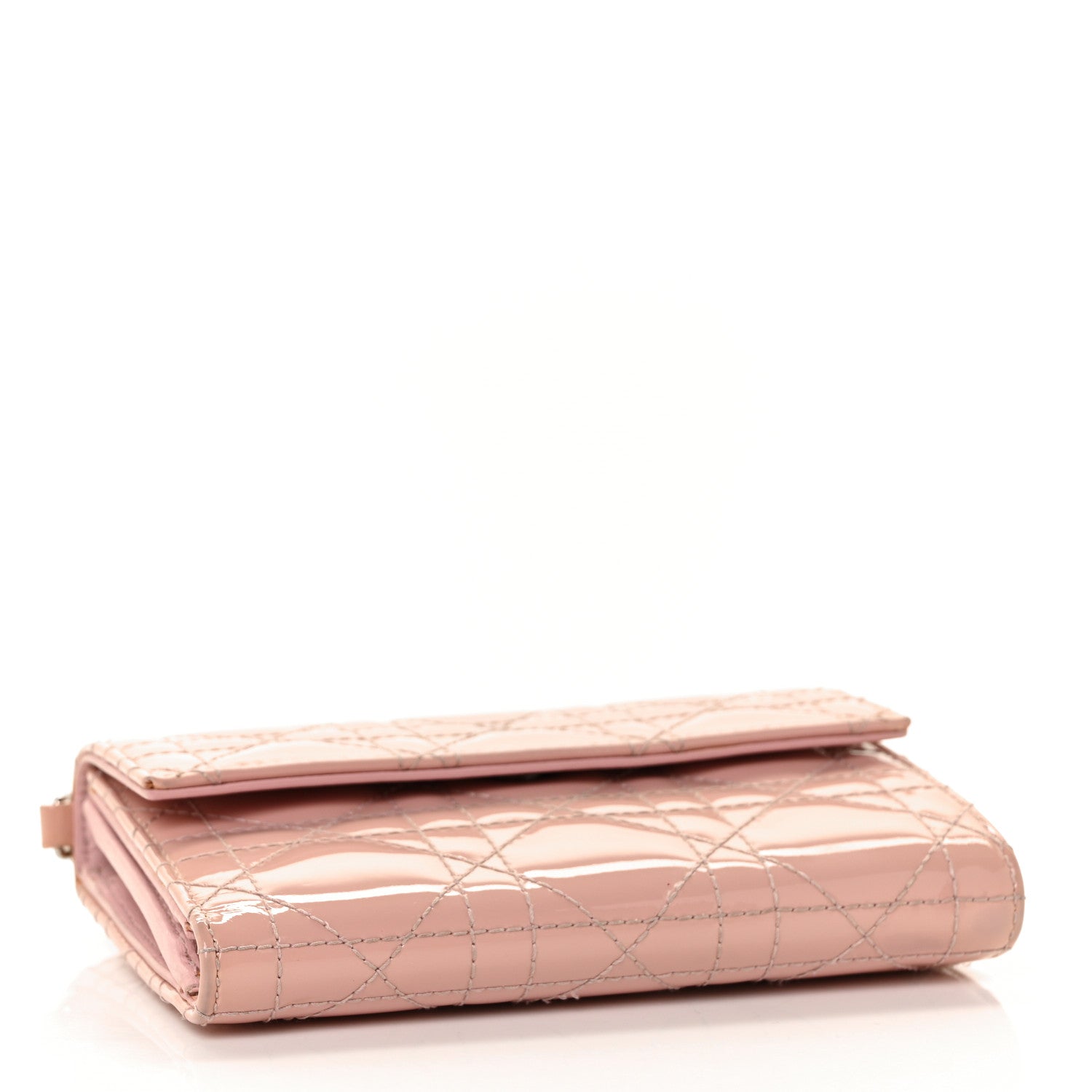 Christian Dior Patent Cannage Lady Dior Explorateur Wallet Pink 4 of 8
