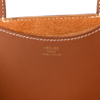 Hermes Taurillon Clemence Swift In-The-Loop 18 Bag Gold 6 of 11