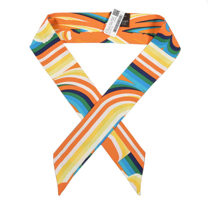 Hermes Silk Brides De Gala Shadow Twilly Orange Jaune Turquoise 1 of 4