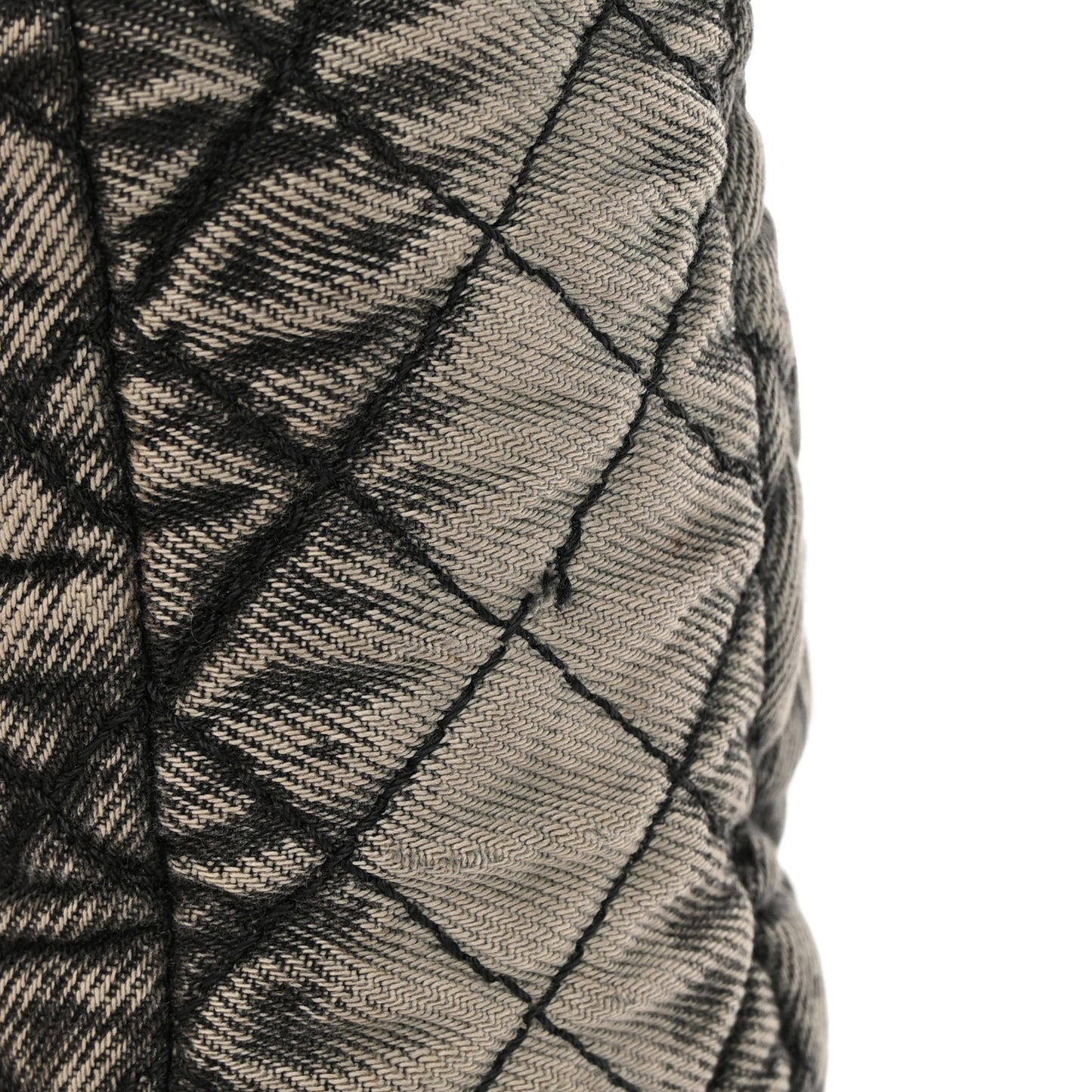 Washed Denim Quilted Small Denimpression Flap Grey Black