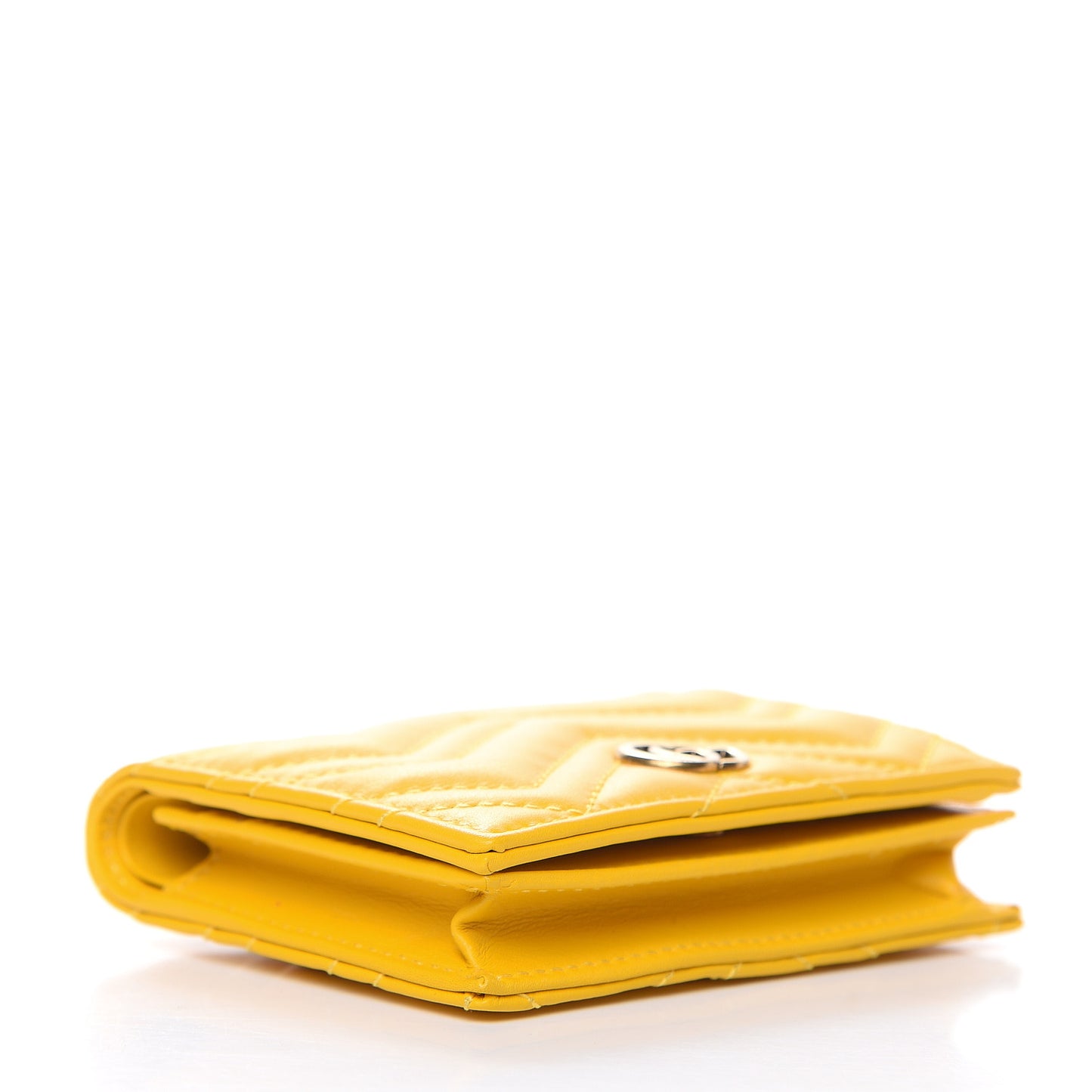 Calfskin Matelasse GG Marmont Card Case Stone Topaz