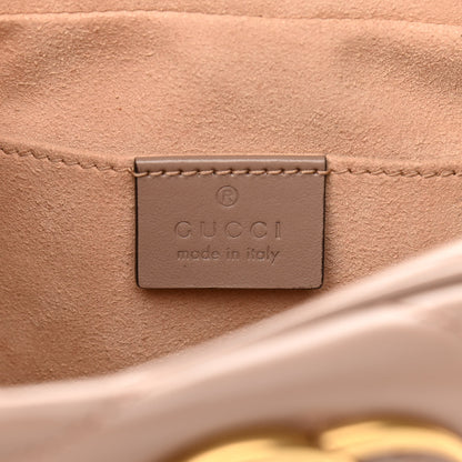 Gucci Calfskin Matelasse Small GG Marmont Chain Shoulder Bag Porcelain Rose 6 of 11