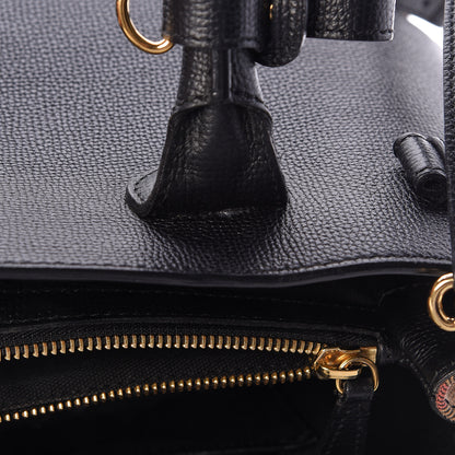 Burberry Grainy Calfskin House Check Medium Banner Tote Black 13 of 13