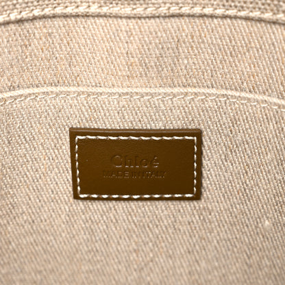 Chloe Linen Calfskin Medium Woody Ribbon Tote Bronze Brown 6 of 10