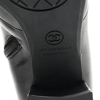 Chanel Stretch Lambskin Cap Toe CC Short Boots 38 Black 7 of 10