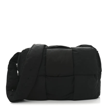Bottega Veneta Nylon Intrecciato Padded Tech Maxi Cassette Bag Black 1 of 10