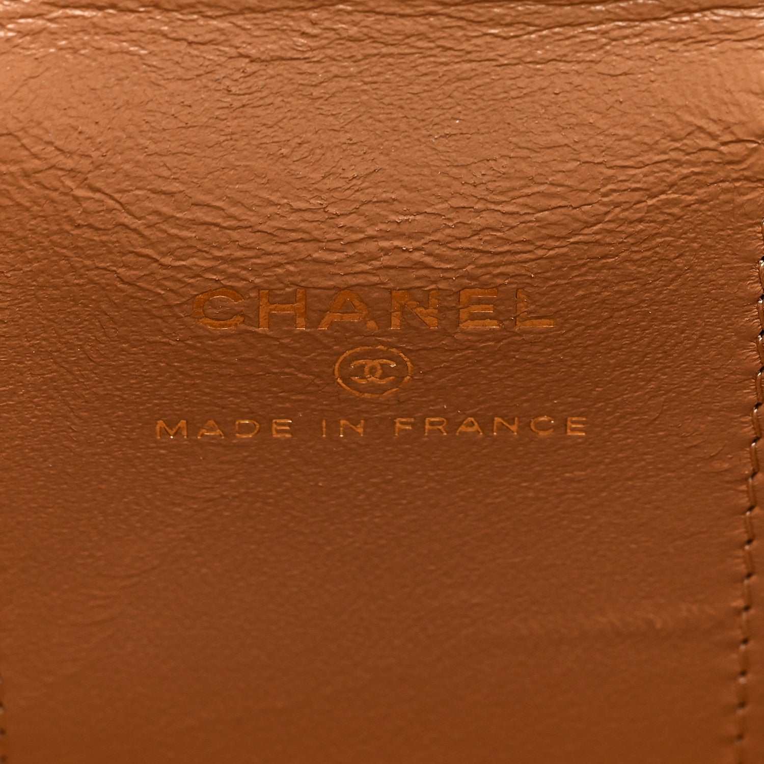 Chanel Lambskin Quilted Top Handle Mini Vanity Case With Chain Beige 6 of 10