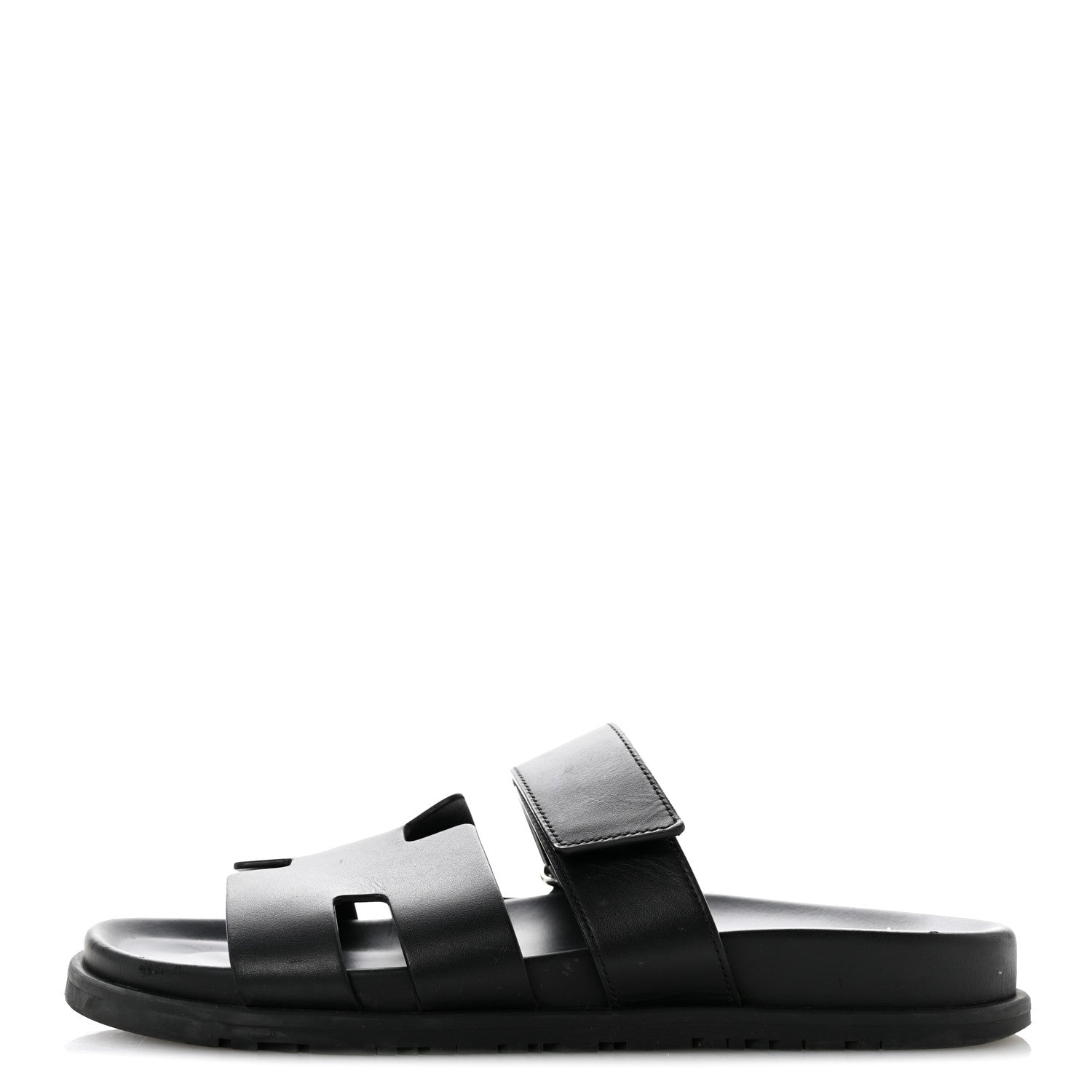 Hermes Calfskin Womens Chypre Sandals 40 Black 1 of 9