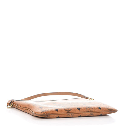 MCM Visetos Liz Shopper Tote Pouch Cognac 4 of 12