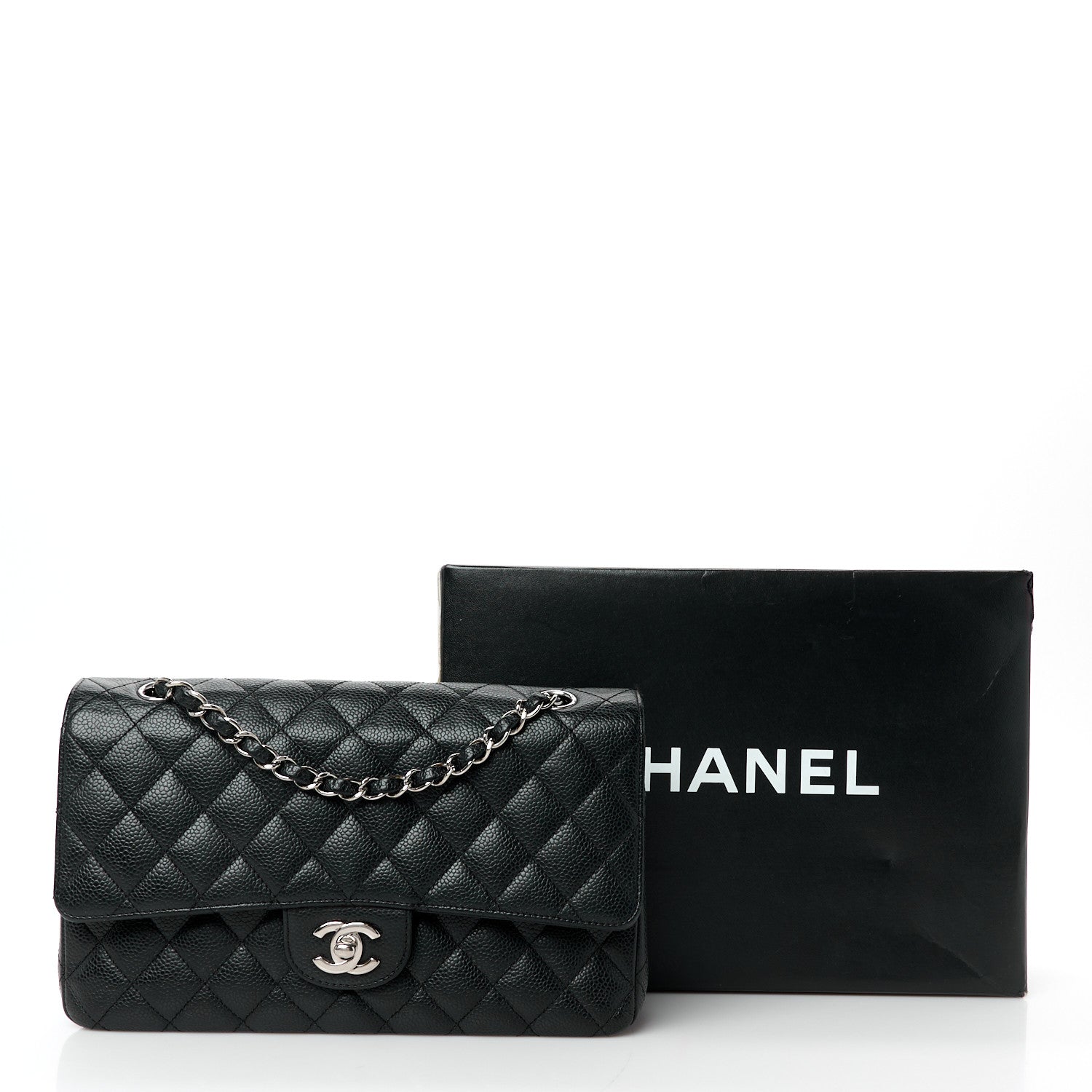 Chanel Caviar Quilted Medium Double Flap Black 12 of 12