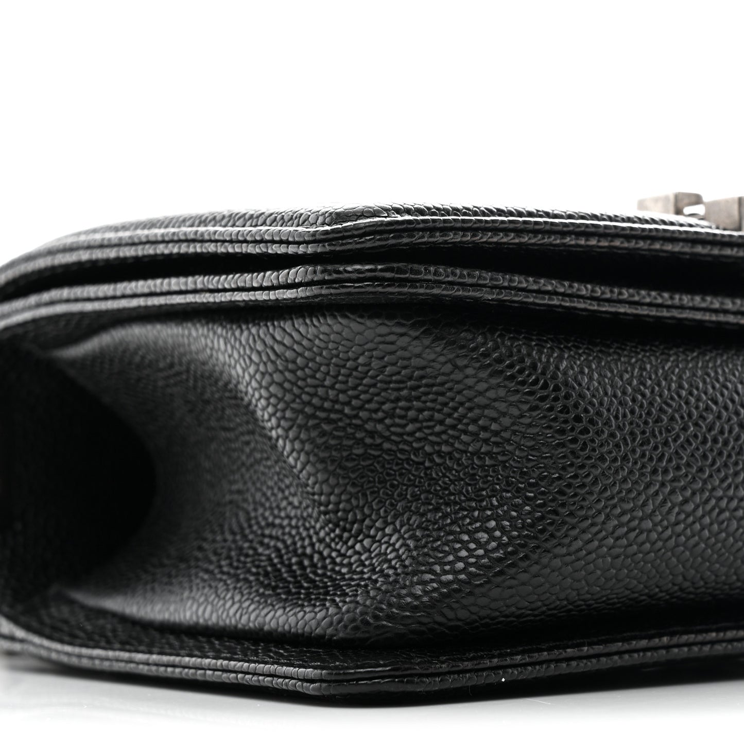 Caviar Quilted Small Boy Flap Black
