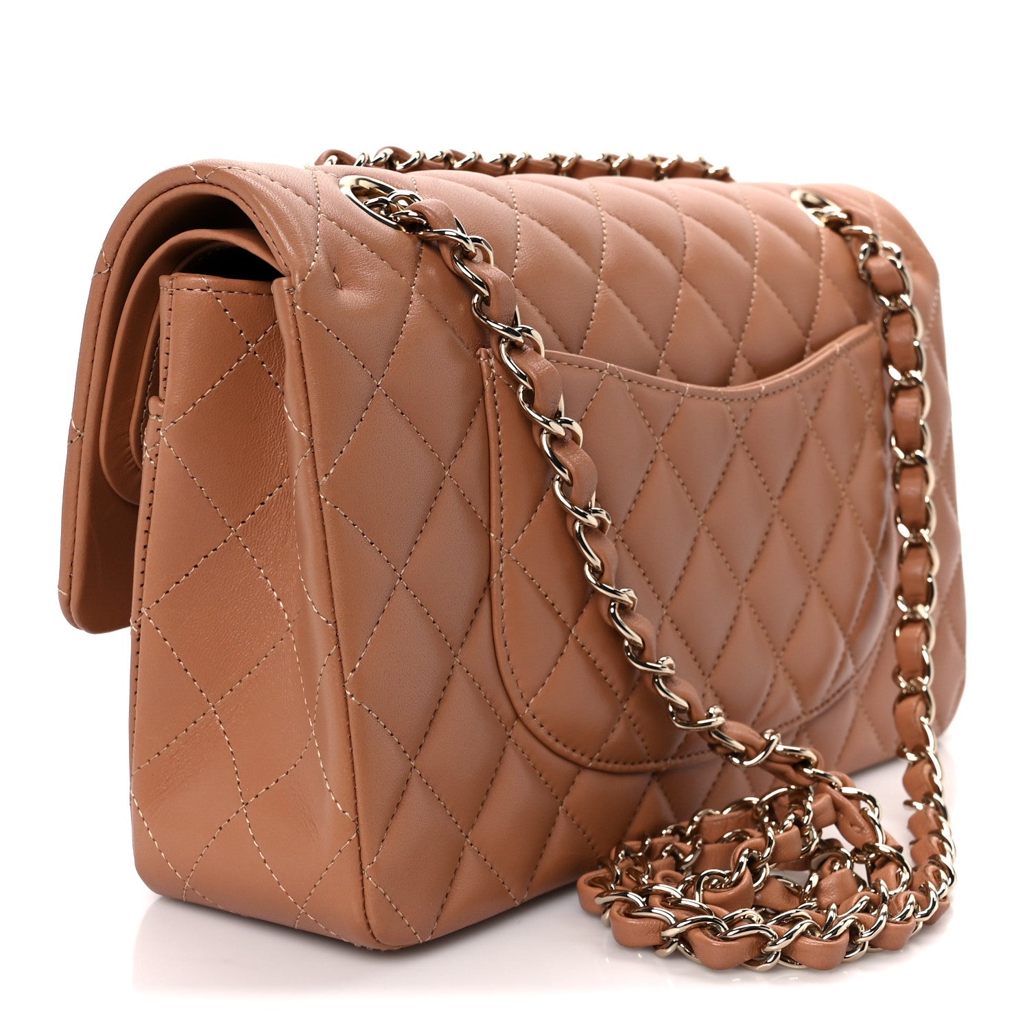 Chanel Lambskin Quilted Medium Double Flap Brown 3 of 12