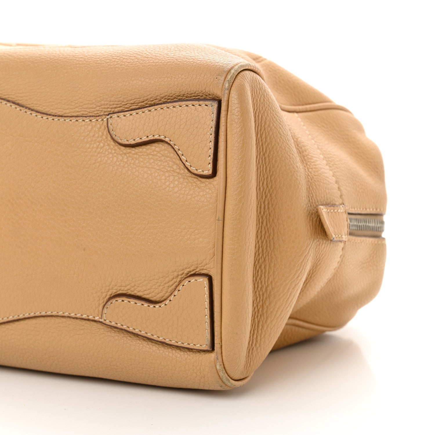 Prada Vitello Daino Print Logo Bowler Beige 9 of 14