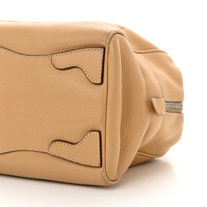 Prada Vitello Daino Print Logo Bowler Beige 9 of 14