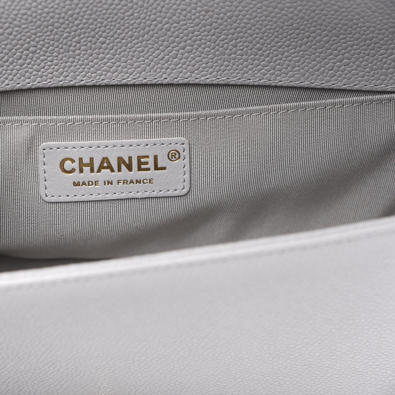 Chanel Caviar Quilted Medium Boy Flap Grey 6 of 10
