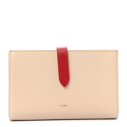 Celine Grained Calfskin Large Multifunction Strap Wallet Powder Red 1 of 8