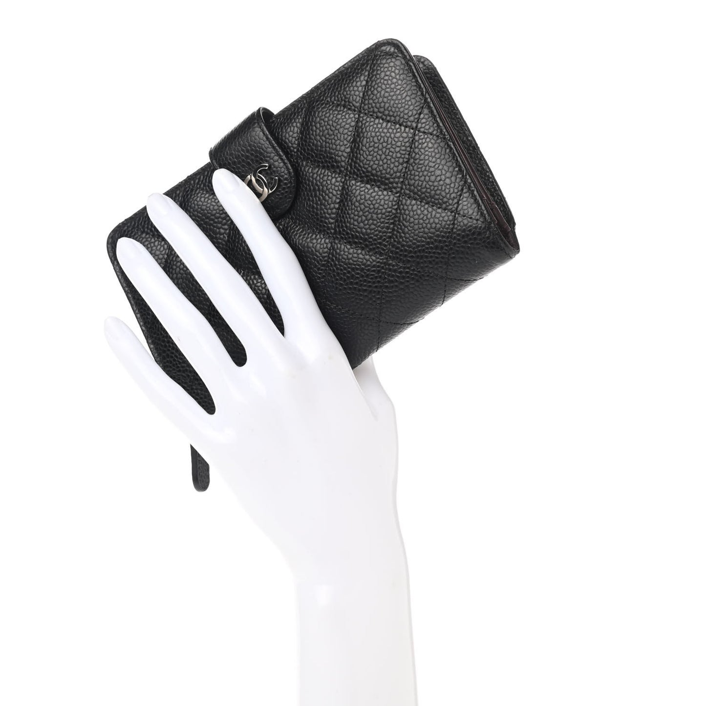 Caviar Quilted CC French Wallet Black
