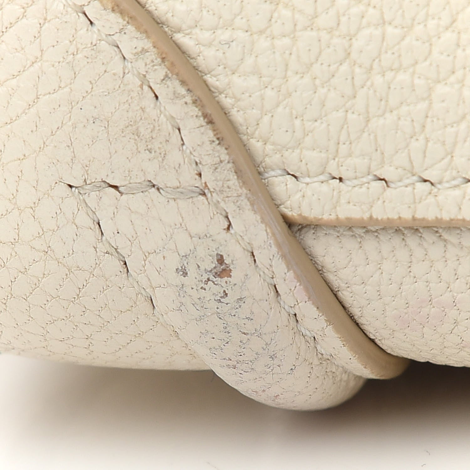 Celine Drummed Calfskin Nano Luggage Ivory 19 of 20