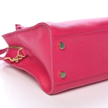Saint Laurent Calfskin Small Monogram Cabas Fuchsia 12 of 15
