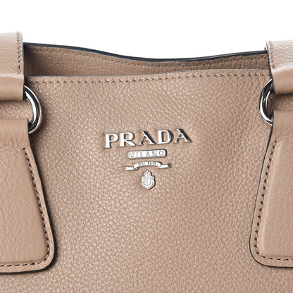 Prada Vitello Phenix Side Zip Shopping Tote Cammeo 9 of 9
