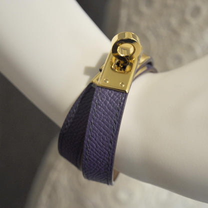 Hermes Epsom Kelly Double Tour Bracelet Crocus Purple 3 of 6