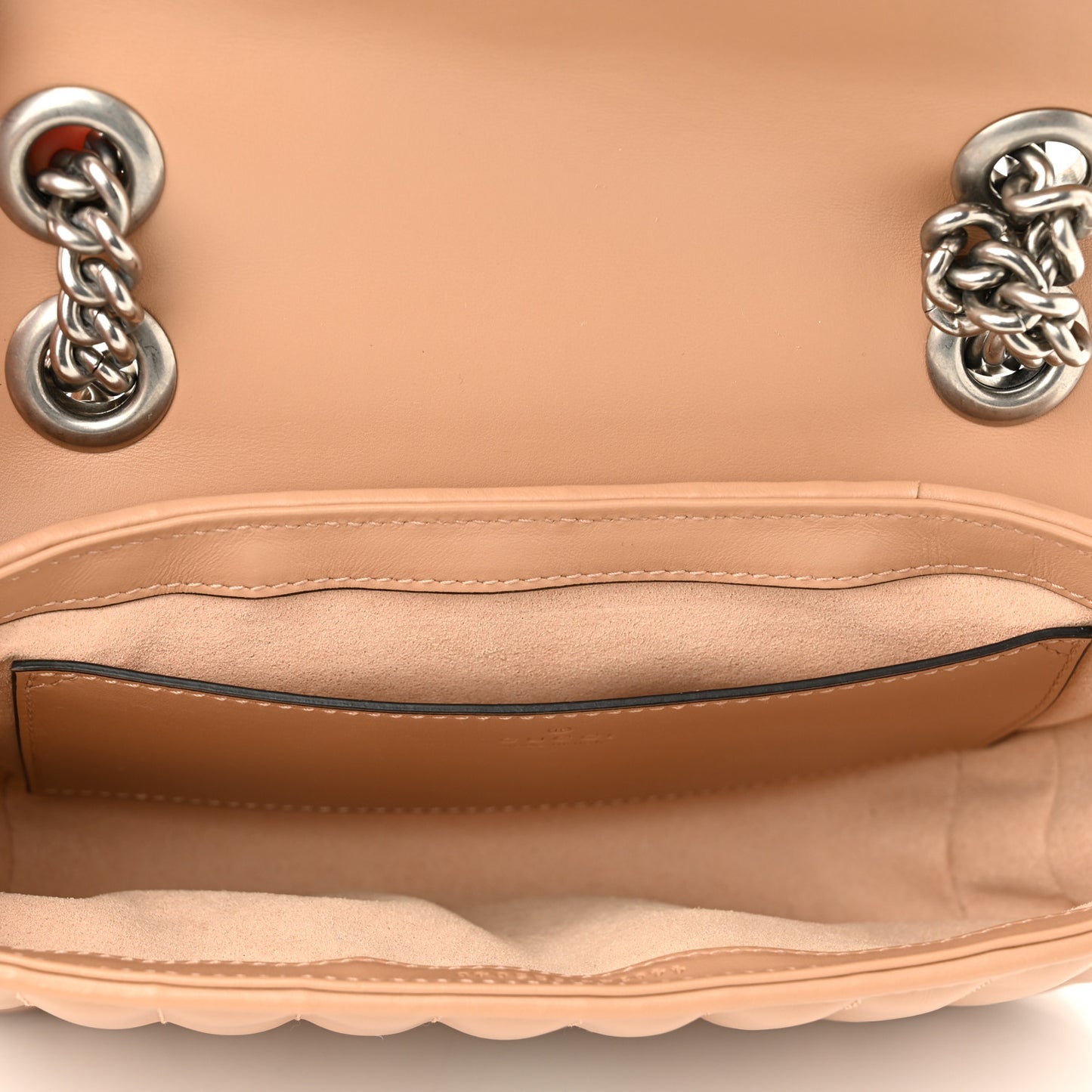 Calfskin Matelasse Aria Mini GG Marmont Shoulder Bag Camelia