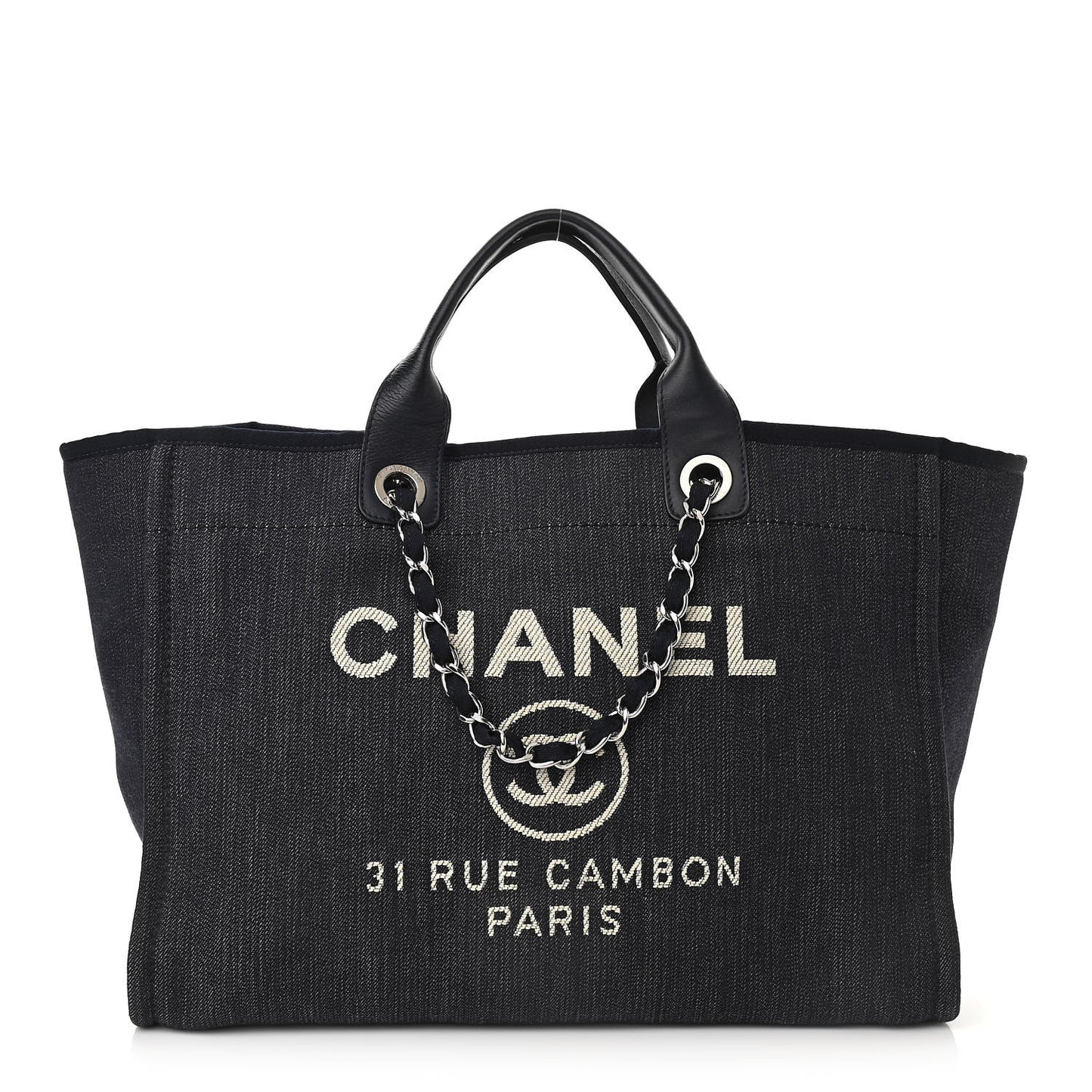 Denim Medium Deauville Tote Dark Blue
