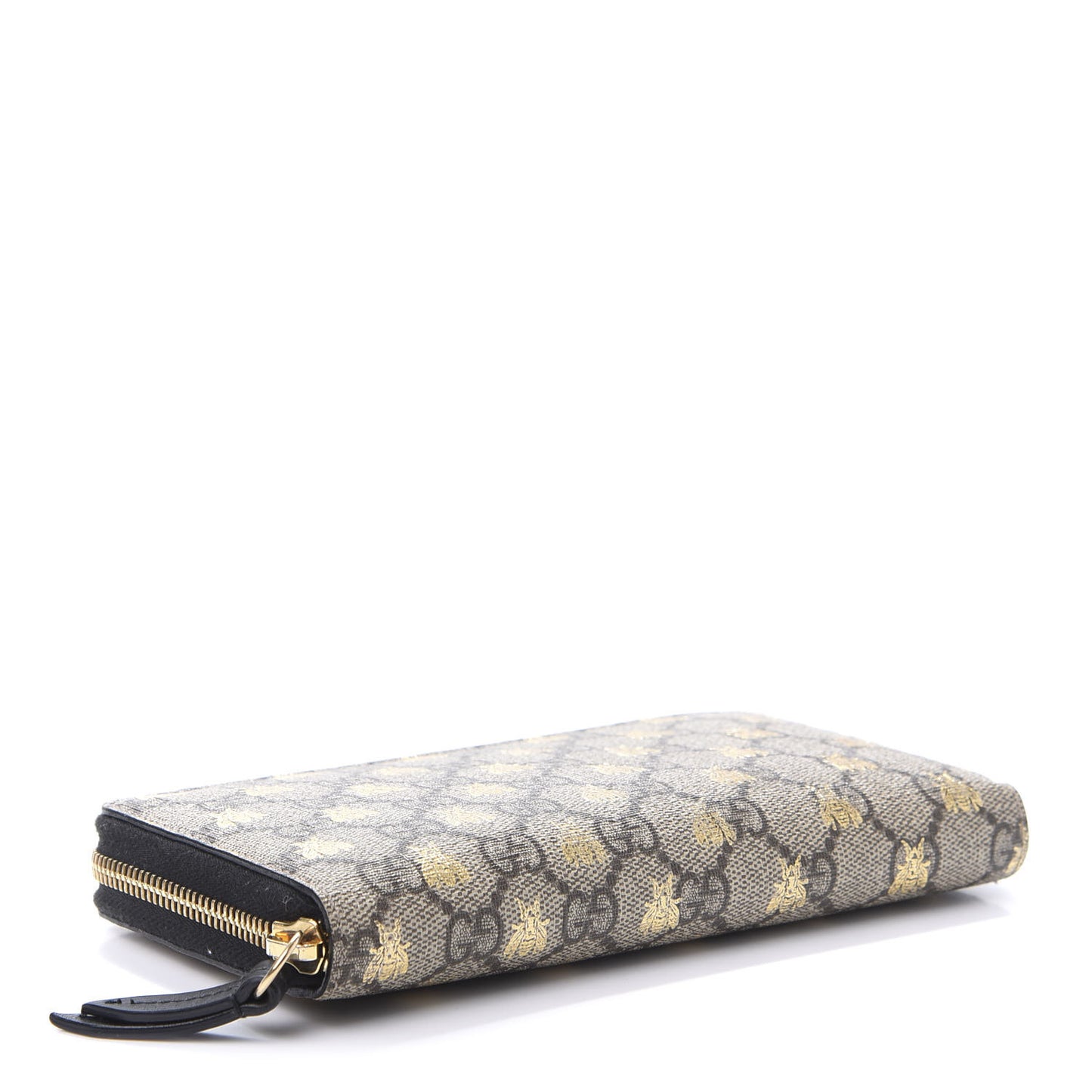 GG Supreme Monogram Bees Zip Around Wallet