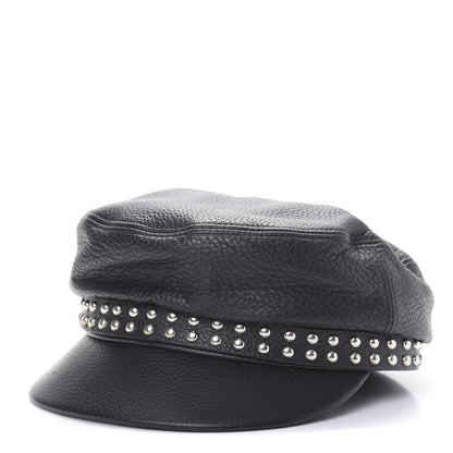 Gucci Calfskin Studded Cellarius Hat XS Black 1 of 6