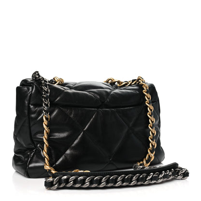 Chanel Lambskin Quilted Large Chanel 19 Flap Black 3 of 10