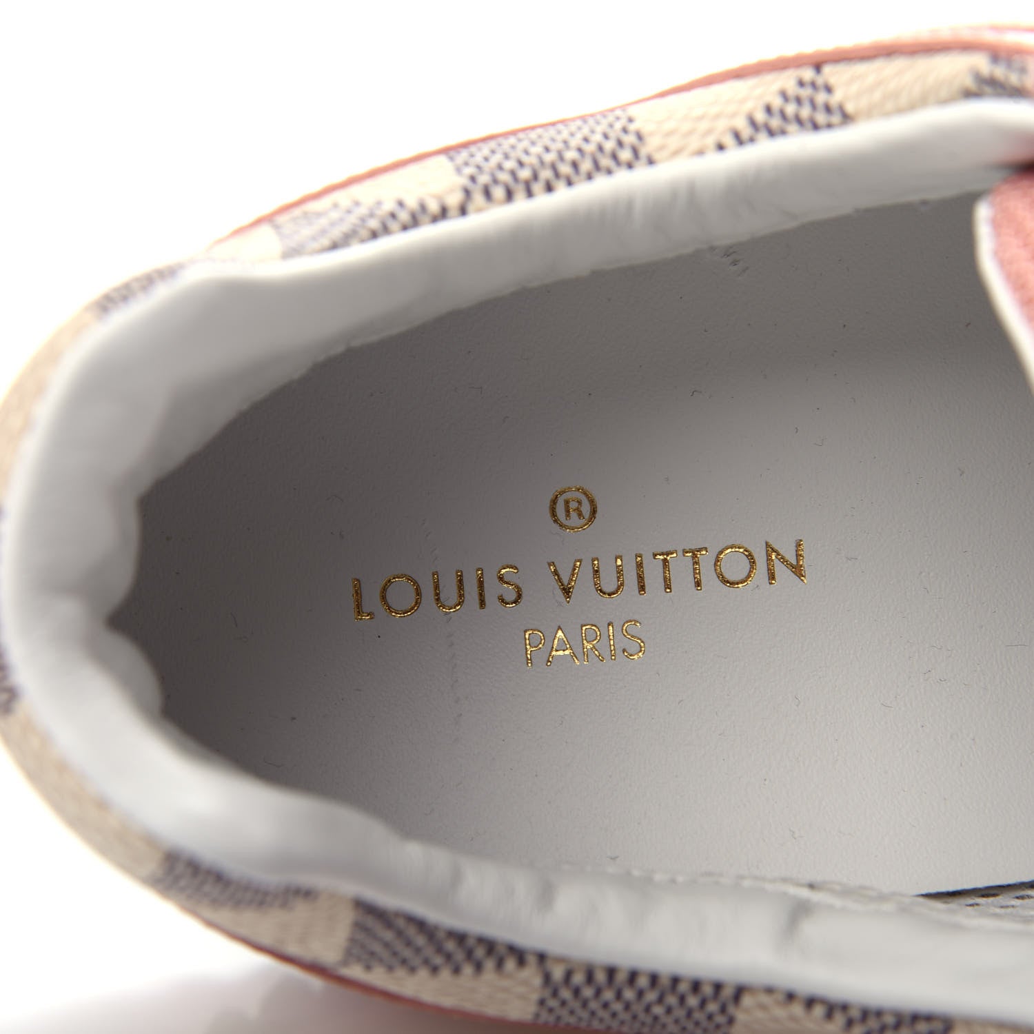 Louis Vuitton Suede Damier Azur Run Away Sneakers 40 Pink 8 of 10