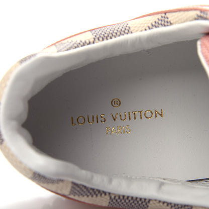 Louis Vuitton Suede Damier Azur Run Away Sneakers 40 Pink 8 of 10