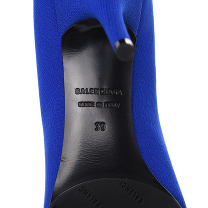 Balenciaga Jersey Crepe Round Toe Knife Booties 39 Bleu Sapphir 7 of 8