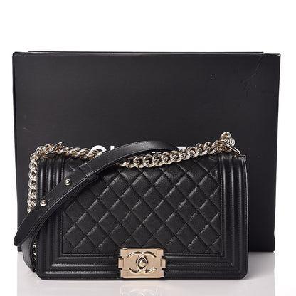 Chanel Caviar Quilted Medium Boy Flap Black 10 of 10