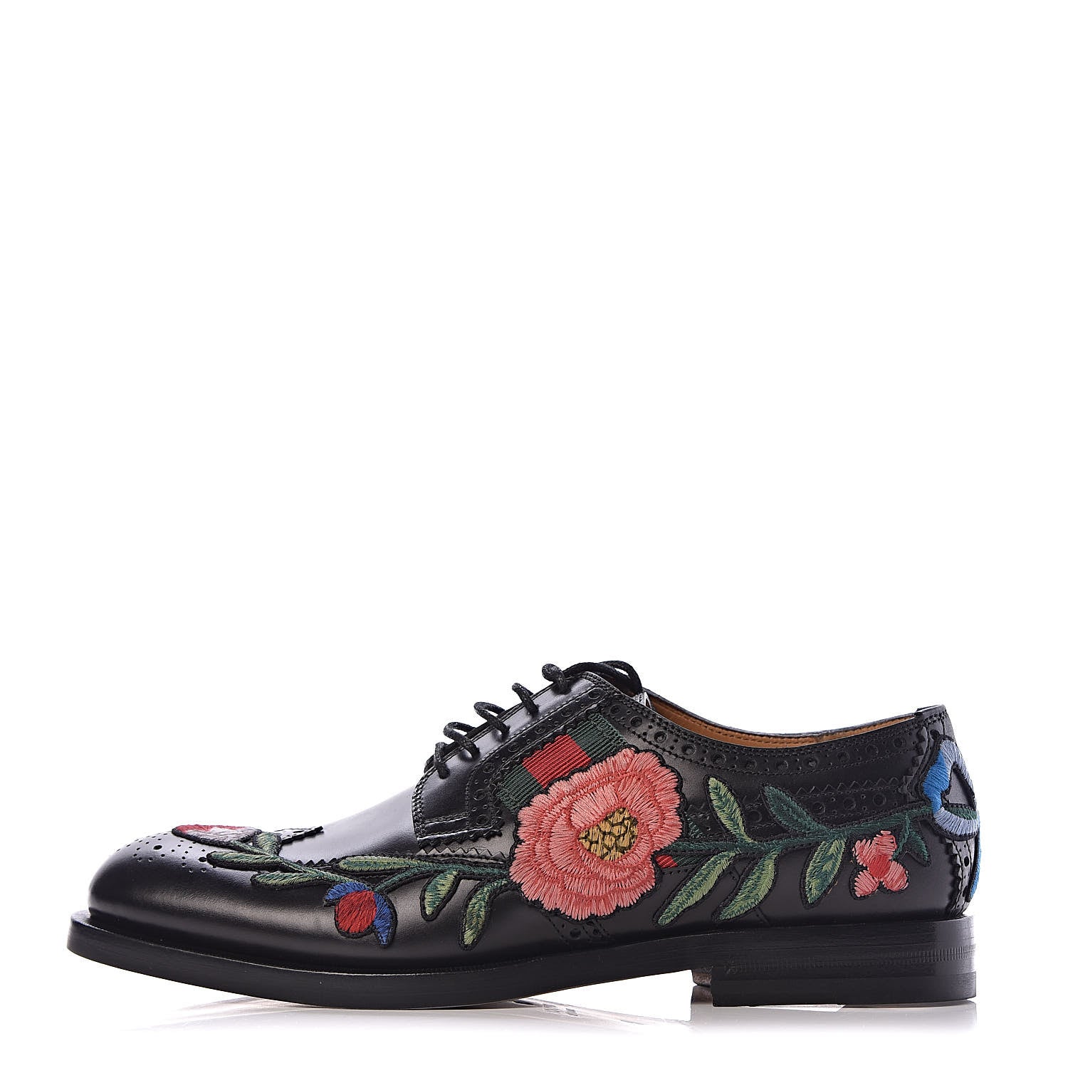 Gucci Calfskin Mens Ophelia Lace Up Oxfords 5 Black 1 of 11