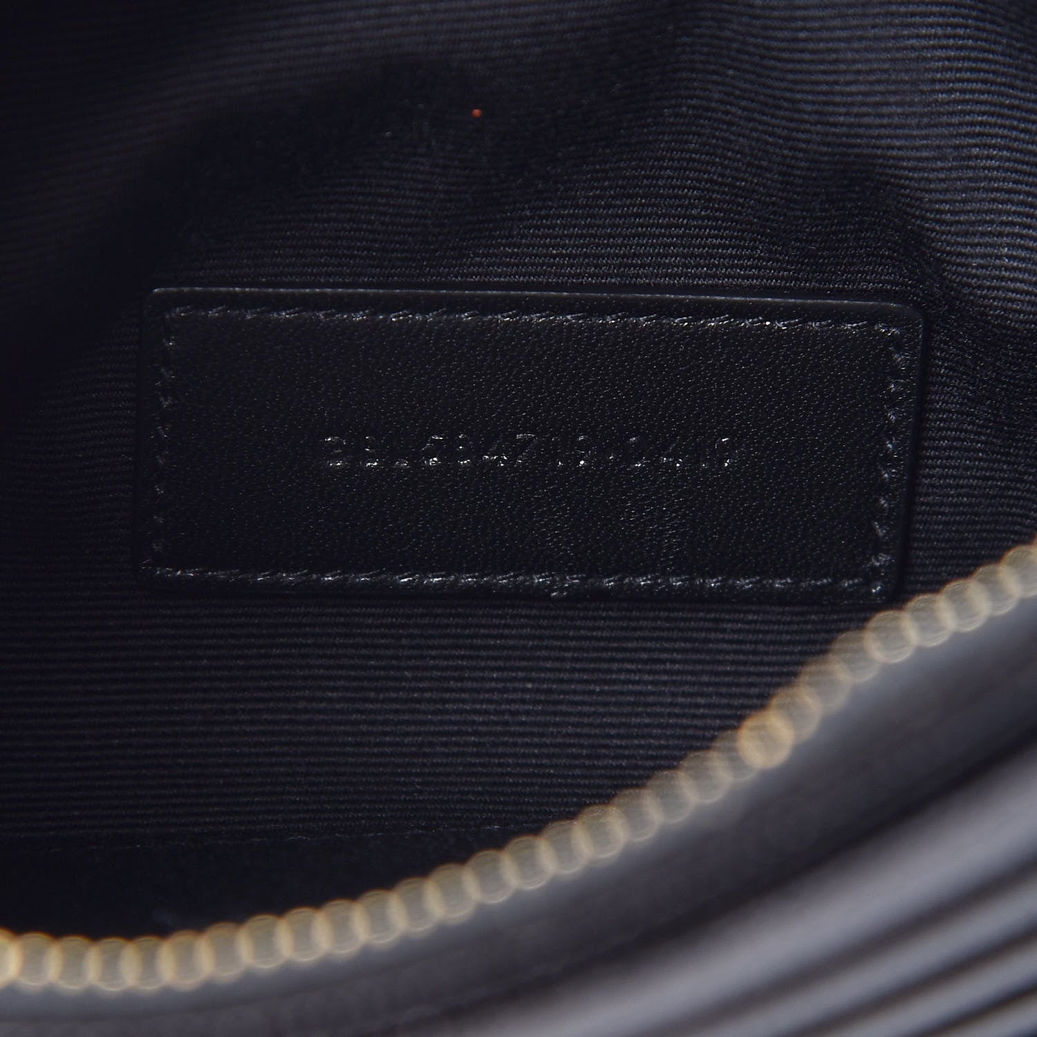 Saint Laurent Grain De Poudre Chevron Monogram Bill Pouch Black 8 of 10