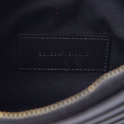 Saint Laurent Grain De Poudre Chevron Monogram Bill Pouch Black 8 of 10
