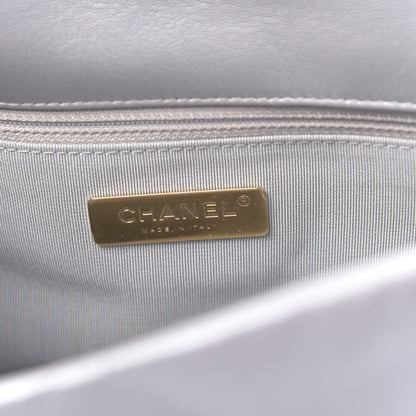 Chanel Metallic Goatskin Quilted Large 19 Flap Silver 6 of 11