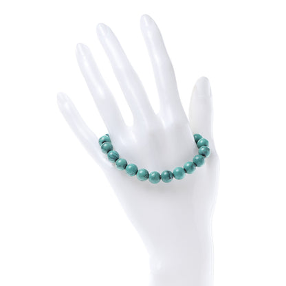 David Yurman Sterling Silver Turquoise 8mm Spiritual Beads Adjustable Bracelet 2 of 4
