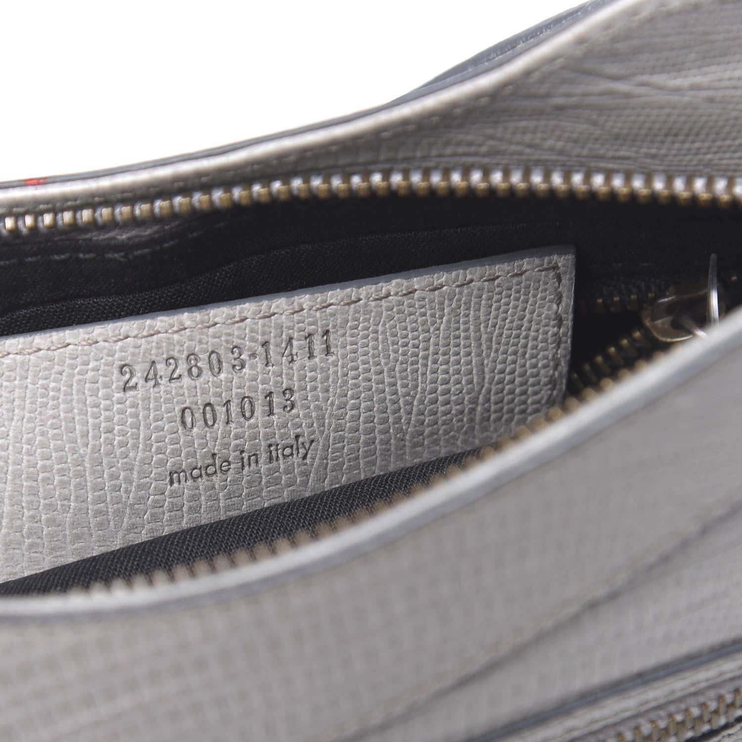Balenciaga Agneau Lizard Embossed Classic Hardware Hip Gris Clair 7 of 10