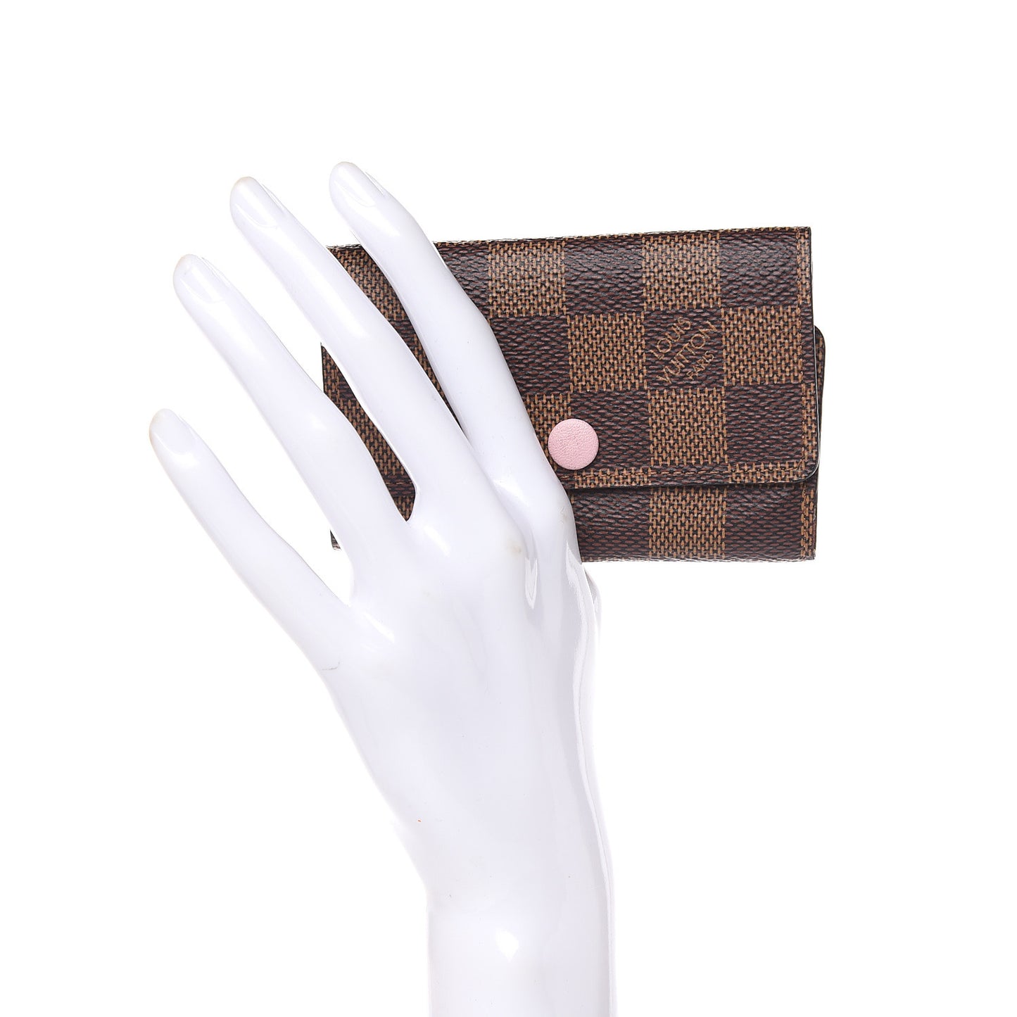 Damier Ebene Multicles 6 Key Holder Rose Ballerine