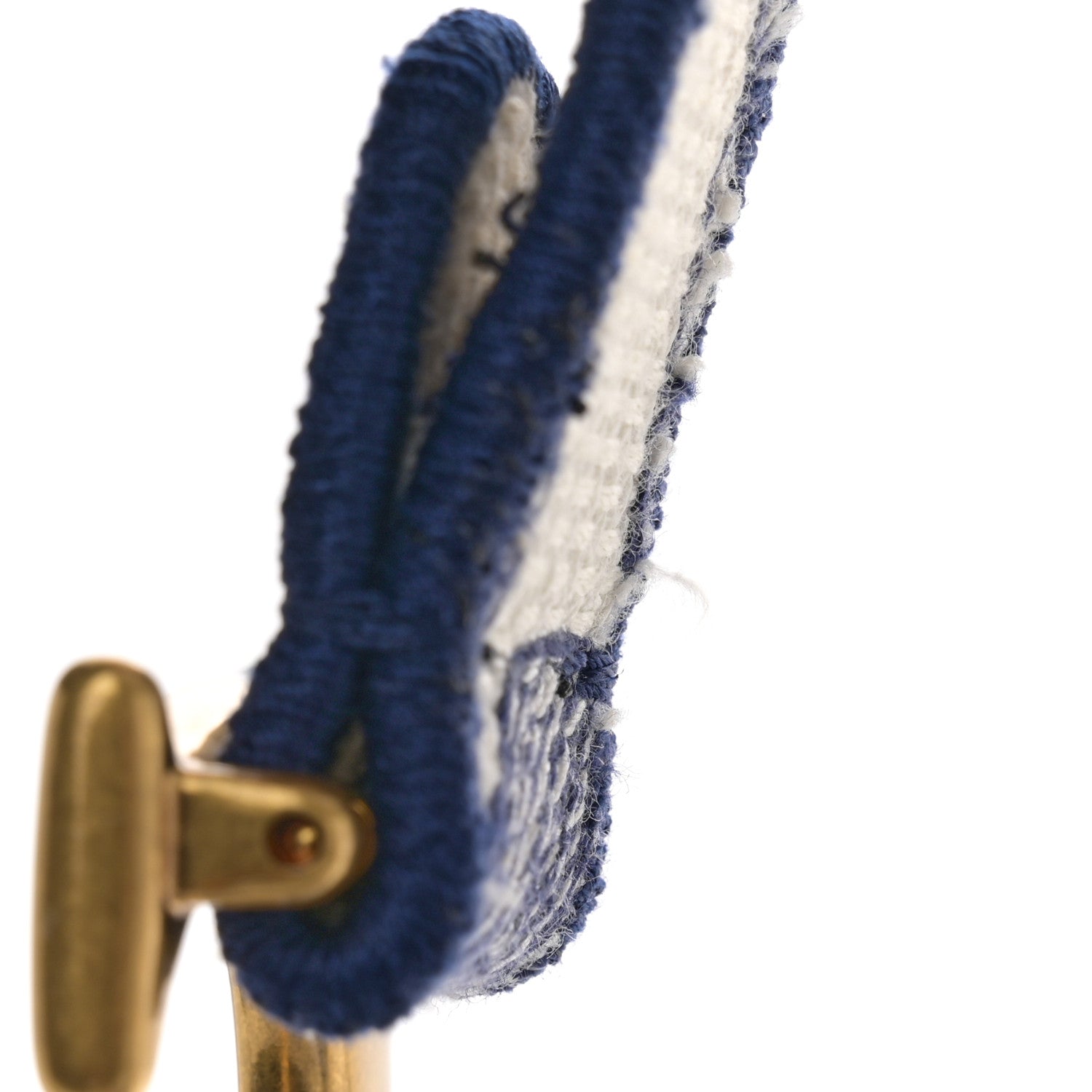 Christian Dior Canvas Embroidered Around the World Saddle Bag Blue 8 of 11