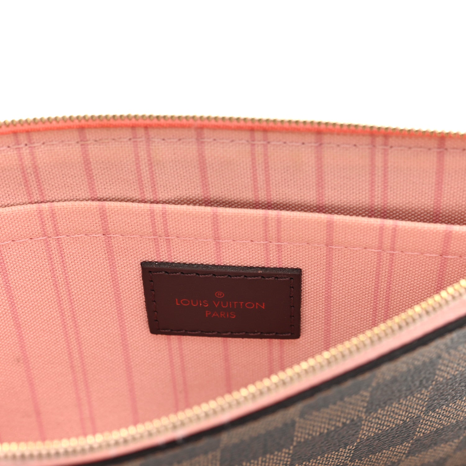Louis Vuitton Damier Ebene Neverfull MM GM Pochette Rose Ballerine 6 of 6