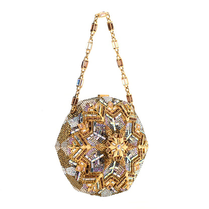 Judith Leiber Crystal Snow Flake Minaudiere Chain Clutch Multicolor 3 of 8